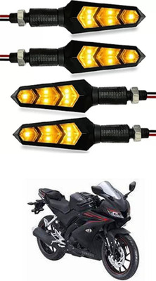 FKOK Rear LED Indicator Light for Yamaha R15 V3(Yellow)