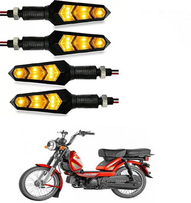 FKOK Rear LED Indicator Light for TVS Heavy Duty Super XL(Yellow)