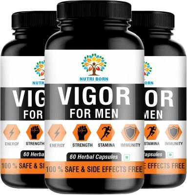 nutriborn Vitality Booster Capsule, With Goodness Helps to Boost Energy and Strength(3 x 60 Capsules)