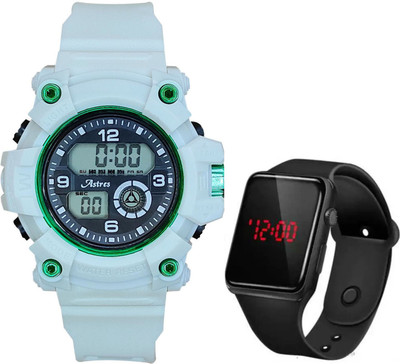 Trex S-Shock Simple Durable Premium Quality Semi Water&Shock Resistant Stop Watch Wrist Digital Watch - For Boys