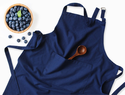 Peperhomia Cotton Home Use Apron - Free Size(Blue, Single Piece)