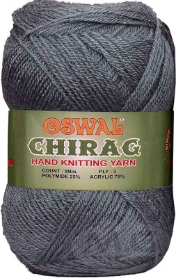 Simi Enterprise Represents Oswal Chirag Light Mouse Grey 200 gms Wool Ball wool S Art-AJEG