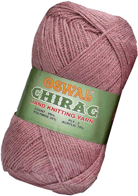 KNIT KING Represents Oswal Chirag Salmon 400 gms Wool Ball wool D Art-AJFI