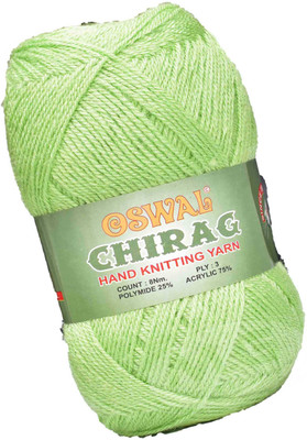 KNIT KING Represents Oswal Chirag Light Green 600 gms Wool Ball wool U Art-AJDF