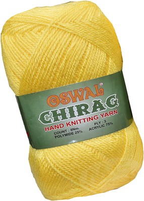 Simi Enterprise Represents Oswal Chirag Kacha Pila 600 gms Wool Ball wool AA Art-AJDF