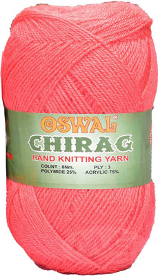 Simi Enterprise Represents Oswal Chirag Light Gajri 200 gms Wool Ball wool Q Art-AJEF