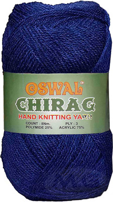 Simi Enterprise Represents Oswal Chirag Navy 200 gms Wool Ball wool DA Art-AJDF
