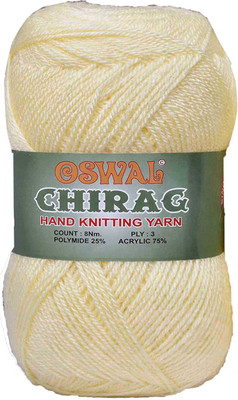 Simi Enterprise Represents Oswal Chirag Cream 200 gms Wool Ball wool V Art-AJEB