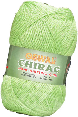 M.G Enterprise Represents Oswal Chirag Light Green 400 gms Wool Ball wool U Art-AJDF