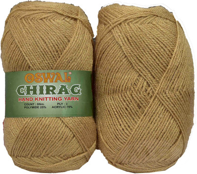 Simi Enterprise Represents Oswal Chirag Brown 200 gms Wool Ball wool BA Art-AJDF