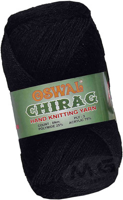 Simi Enterprise Represents Oswal Chirag Black 600 gms Wool Ball wool B Art-AJDH