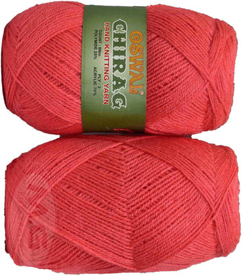 M.G Enterprise Represents Oswal Chirag Light Red 600 gms Wool Ball wool E Art-AJEH