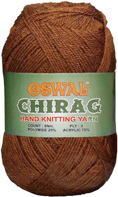 Simi Enterprise Represents Oswal Chirag Choclate Brown 200 gms Wool Ball wool L Art-AJEA