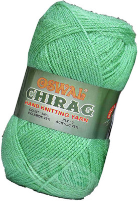 Simi Enterprise Represents Oswal Chirag Light Apple Green 400 gms Wool Ball wool A Art-AJEE