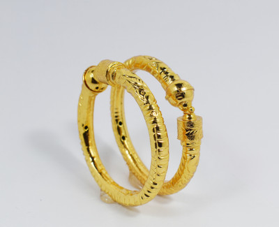 SATTIK Copper Gold-plated Bangle Set(Pack of 2)