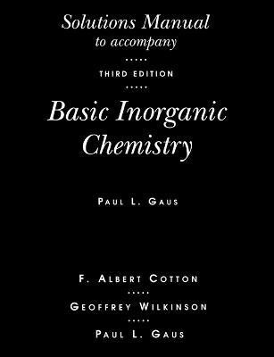 Solutions Manual T/A Basic Inorg Ch(English, Paperback, Cotton F. Albert)