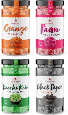 Nature Purify Orange+Paan+Black Pepper+Kacchi Keri Candy, 400 GM (Pack of 4) Orange |Paan |Black Pepper |Kacchi Keri Candy(4 x 400 g)