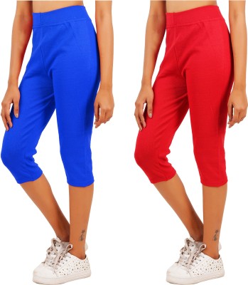 Just Live Fashion Women Blue, Red Capri