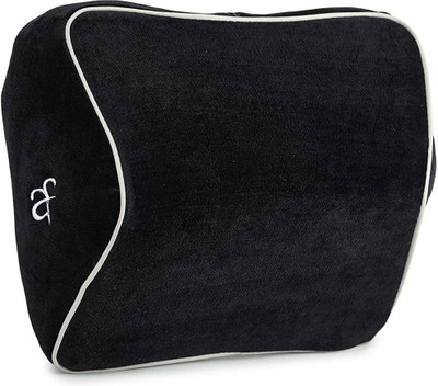 AUTOFIT Black Memory Foam Car Pillow Cushion for Universal For Car(Square, Pack of 1)