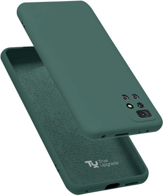 TRUEUPGRADE Back Cover for Liquid Silicone Xiaomi 11i 5G / 11i HyperCharge 5G Back Cover Case| Microfiber Inside(Green, Camera Bump Protector, Silicon, Pack of: 1)