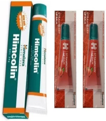 HIMALAYA HIMCOLIN GEL AND Strawberry Lip Balm (10gm*2)  (3 Items in the set)