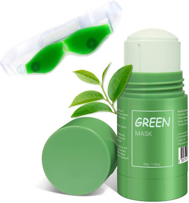tanvi27 t Green Tea Purifying Clay Stick Mask Oil Control & aloe vera cool gel eye mask(2 Items in the set)