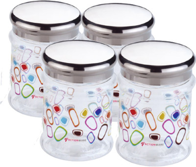Miranshi Enterprise Plastic Tea Coffee & Sugar Container  - 200 ml(Pack of 4, Clear)