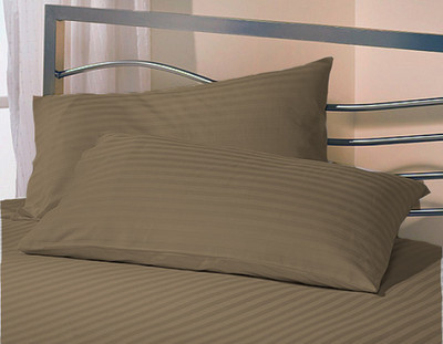AVI Microfibre Stripes Sleeping Pillow Pack of 2(Coffee)