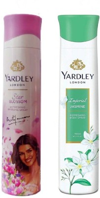 Yardley London 1 Star Blossom , Impirial jasmine , 150 ml each ,pack of 2 . Deodorant Spray  -  For Men & Women(300 ml, Pack of 2)