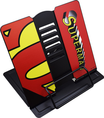 Asera 1 Compartments Metal Superheroes Theme Superman Metal Adjustable Book Reading Stand(Red)