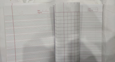 R K SALES Student Series B5 Notebook Five Lines-Three In One 100 Pages(Yellow, Green, Blue, Pack of 12)