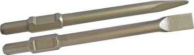DUMDAAR Demolition Hammer bit 30x400mm Chisel 1pc Flat & 1pc Point (Pack of 2) for Concrete/Wall Slotting Drilling