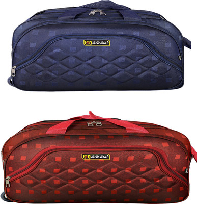 SD Star (Expandable) Fabric Travel Duffel Bags for Men and Women Duffel With Wheels (Strolley)