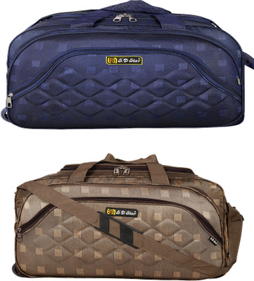 SD Star (Expandable) Fabric Travel Duffel Bags for Men and Women Duffel With Wheels (Strolley)