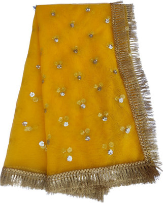 faith visit Net Embellished Women Dupatta