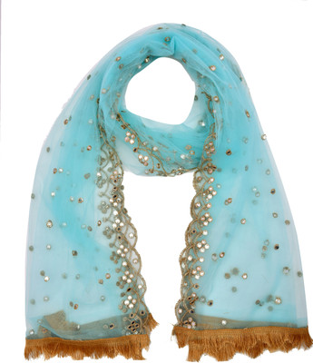 YOUTHQUAKE Net Embroidered Women Dupatta