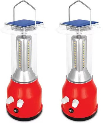 GLOWISH 44 SMD POWERFUL BRIGHTNESS CONTROL SOLAR CHARGING OPTION WALL MOUNTABLE LANTERN 6 hrs Lantern Emergency Light(Red)