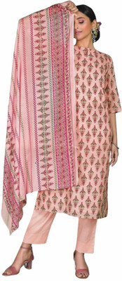 Soul Essence Cotton Blend Printed Salwar Suit Material