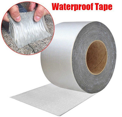 My Machine Leakage Repair Aluminum Foil Waterproof Tape for Pipe Leakage Roof Water Leakage 5 m Duct Tape(Silver Pack of 1)
