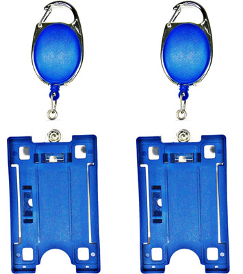 AKAN Plastic ID Badge Holder, ID Badge Reel(Pack of 2)