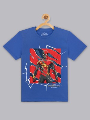 kidsville Boys Superhero Pure Cotton T Shirt(Multicolor, Pack of 1)