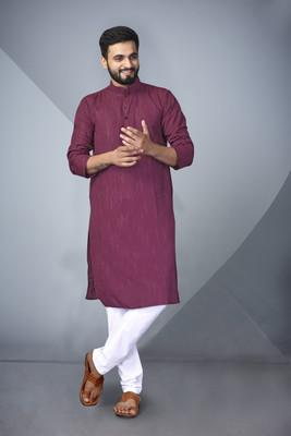 71% OFF on Svatantra Men Striped Straight Kurta(Maroon) 71% OFF on Svatantra Men Striped Straight Kurta(Maroon)