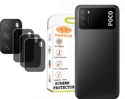 DAFFIN Back Camera Lens Glass Protector for POCO M3(Pack of: 3)