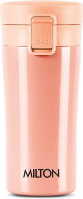 MILTON Thermosteel Coffee, 300 ml, Peach | Hot & Cold Flask | Soup Flask | Tea Stainless Steel Coffee Mug