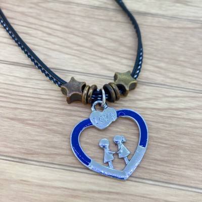 Devora Heart shape love pendent locket chain for mens & women Alloy Pendant