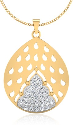 Iski Uski Store Gold-plated Cubic Zirconia Sterling Silver Pendant