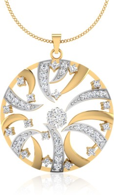 Iski Uski Store Gold-plated Cubic Zirconia Sterling Silver Pendant