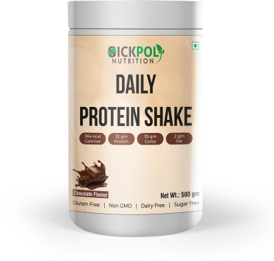 Sickpol Nutrition Daily Protein Shake Provide Energy,support Immunity & Bone Health Men & Women Protein Shake(500 g, Chocolate)