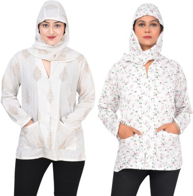 Chuklin Floral Print Women Raincoat