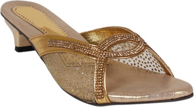 Footshez Women Gold Heels
